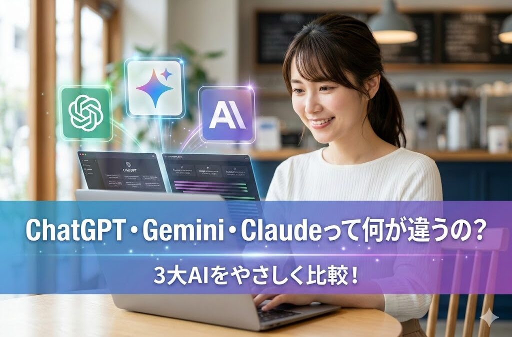 ChatGPT・Gemini・Claudeって 何が違うの? 3大AIをやさしく比較!